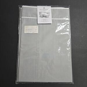 Set of 2 Yves Delorme Serenity Shams 12x17" Lumbar Cotton Dove Gray